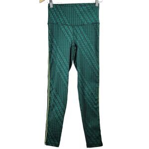Aerie Women's High Waisted‎ Leggings Green Cable Knit Print Size Medium